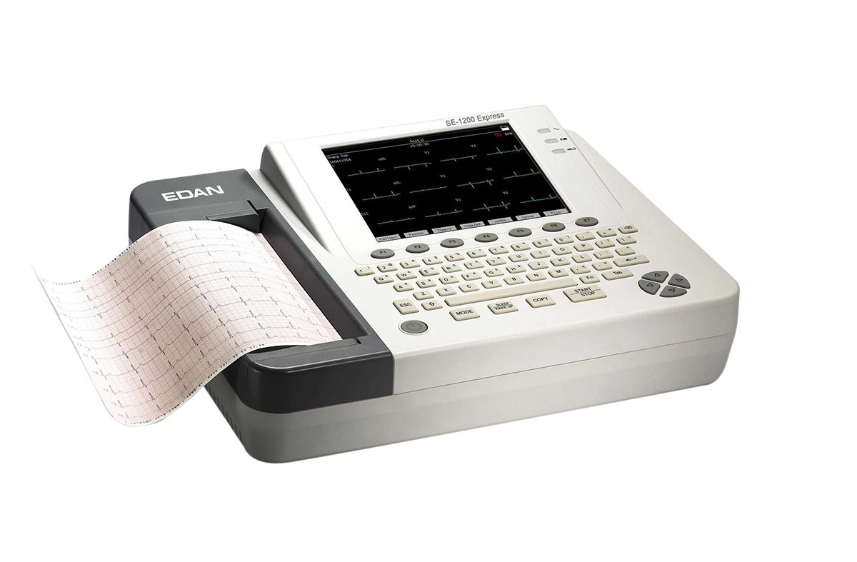 Electrocardiograph ECG Interprative System Edan® SE-1200 Express Battery Operated LCD Display Resting by MDPro Edan USA  ID 		SE-1200 Express Basic